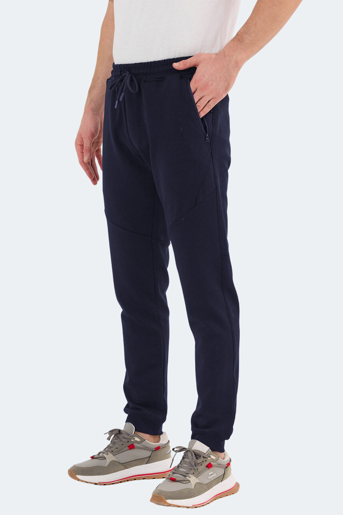 Slazenger VENOM Erkek Fermuar Cepli Slim Fit Lacivert Eşofman Altı