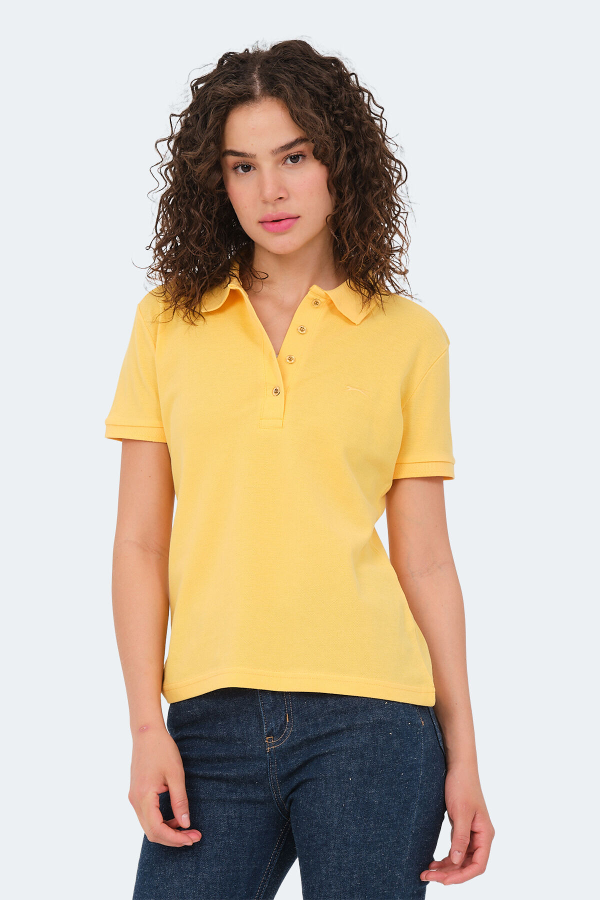 Slazenger VERA I Kadın Polo Yaka Sarı Tişört