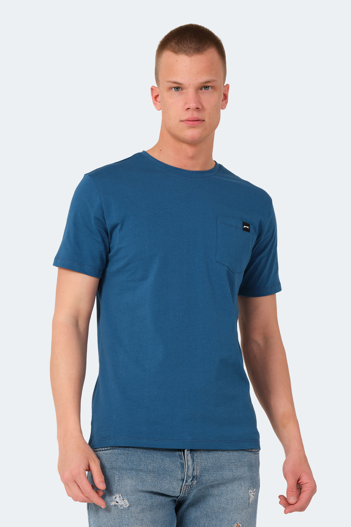 Slazenger VESELA Erkek Cepli Petrol Tişört
