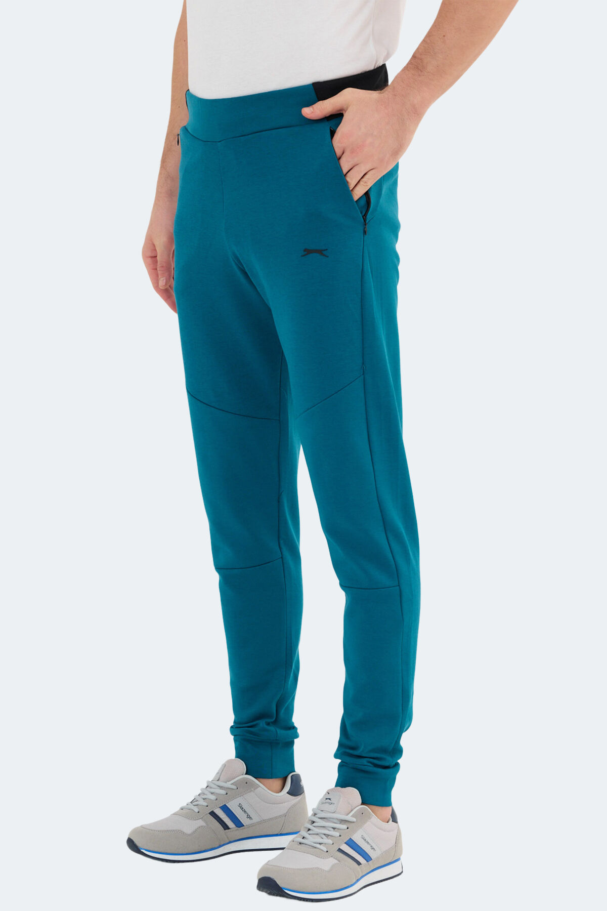Slazenger VESSEL Erkek Fermuar Cepli Slim Fit Petrol Eşofman Altı