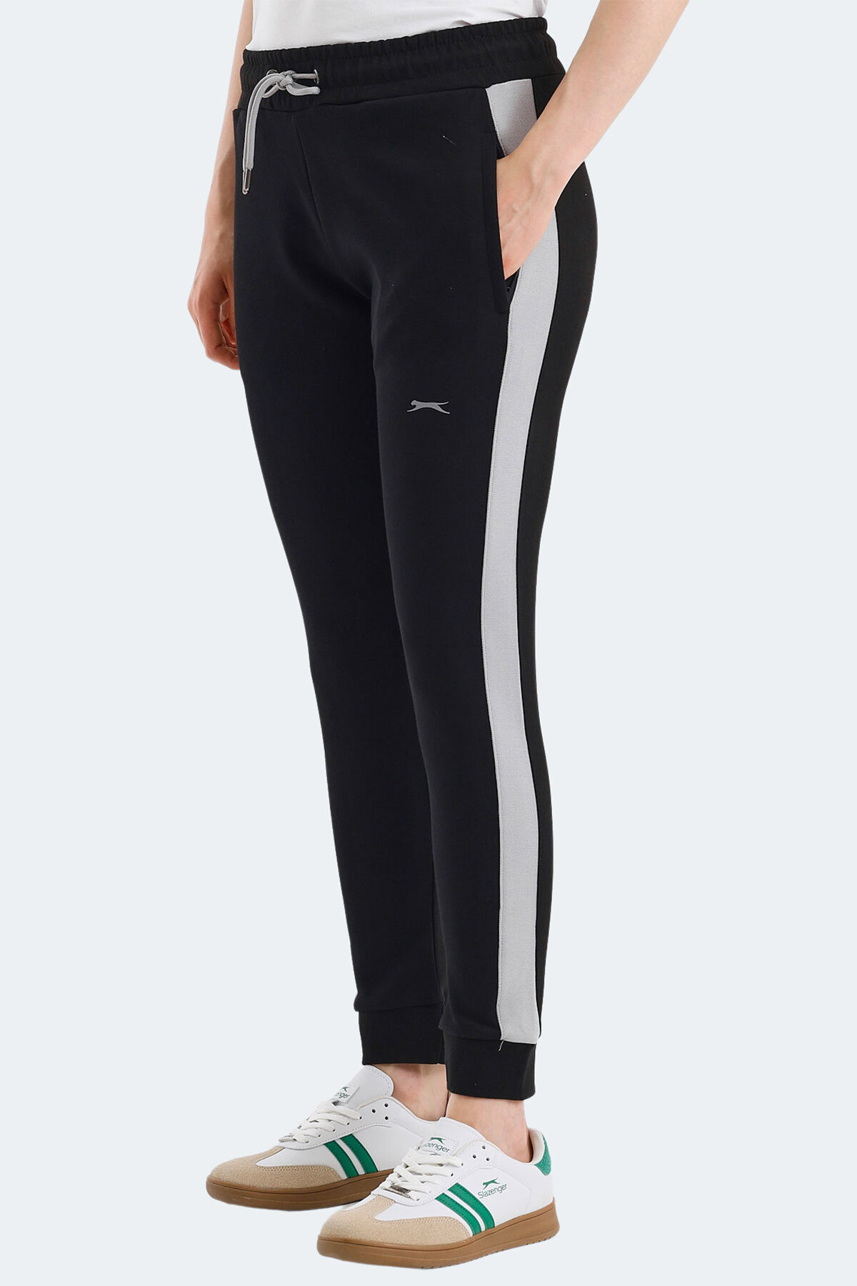 Slazenger VEVA IN Kadın Cepli Siyah Eşofman Altı