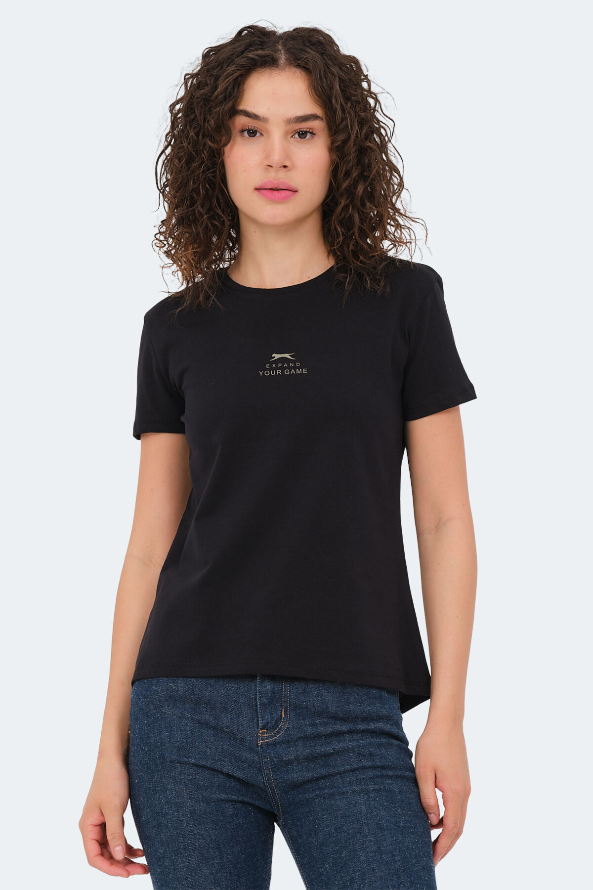 Slazenger VIRAJ IN Kadın  Siyah Tişört