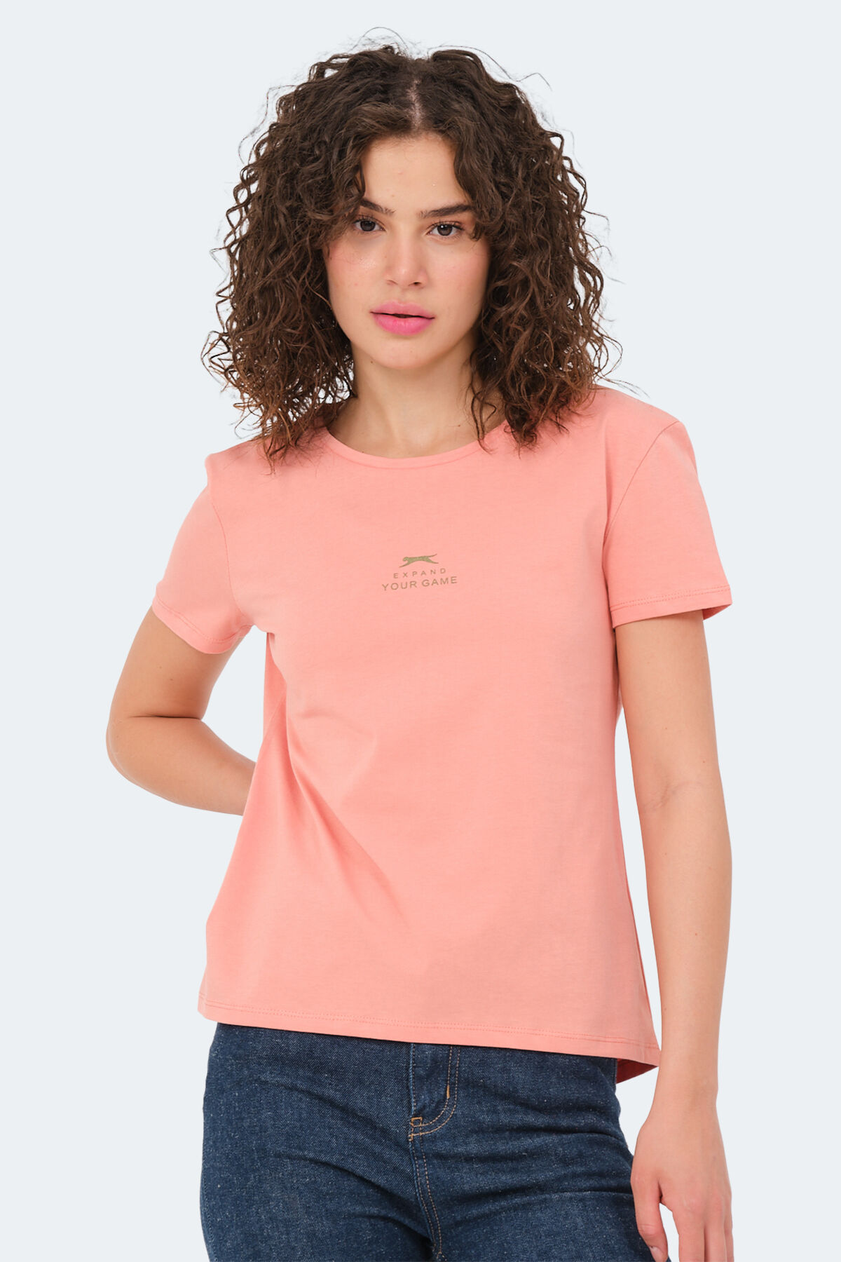 Slazenger VIRAJ IN Kadın  Somon Tişört