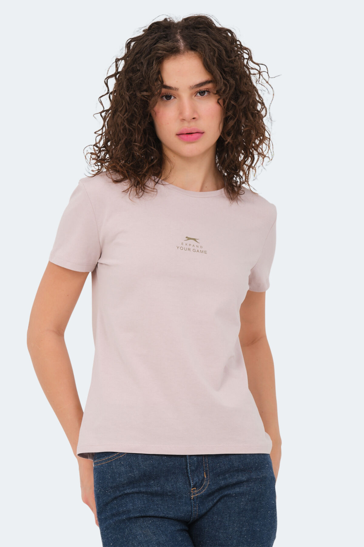 Slazenger VIRAJ IN Kadın  Taş Gri Tişört