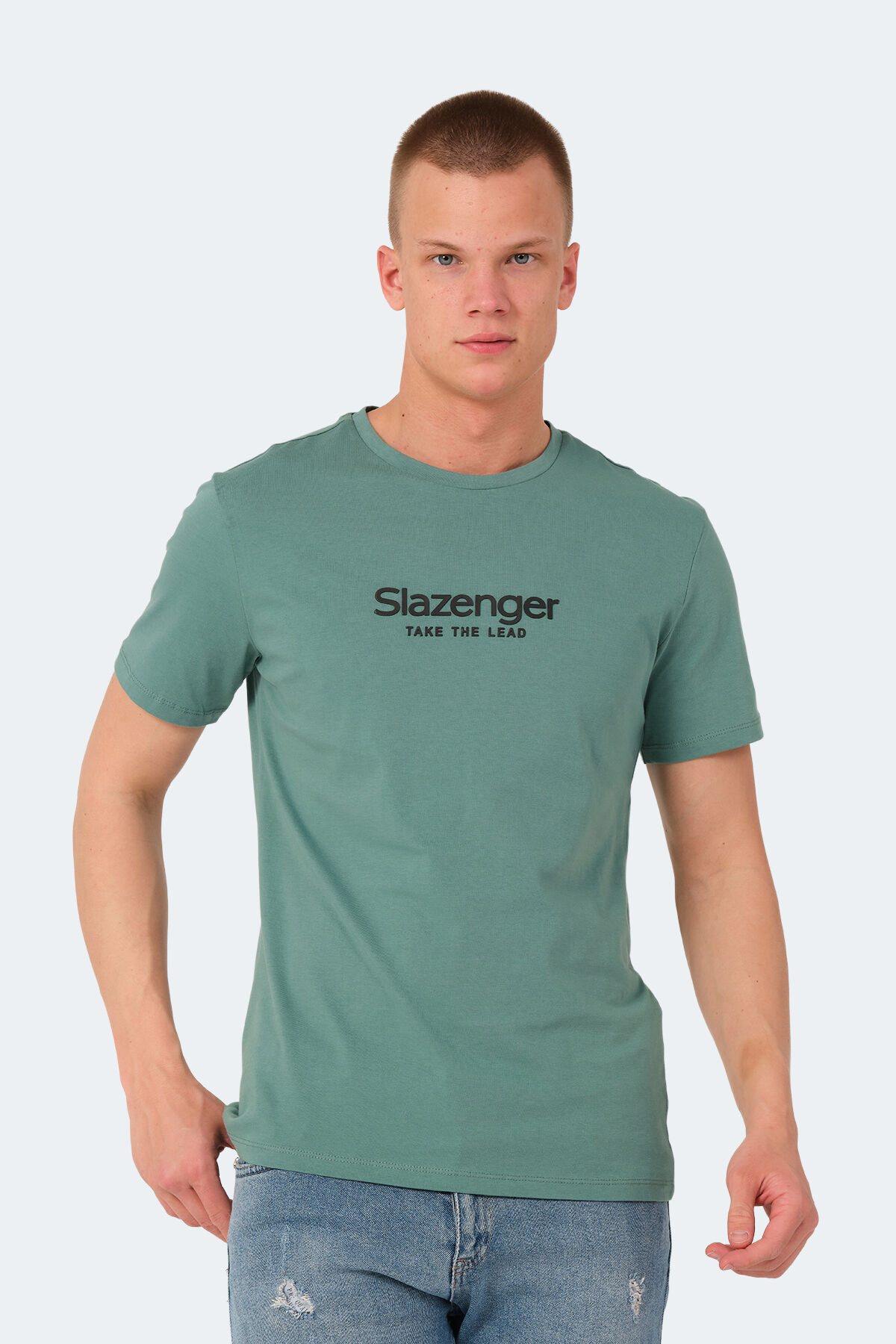 Slazenger VOITTO Erkek  Su Yeşili Tişört