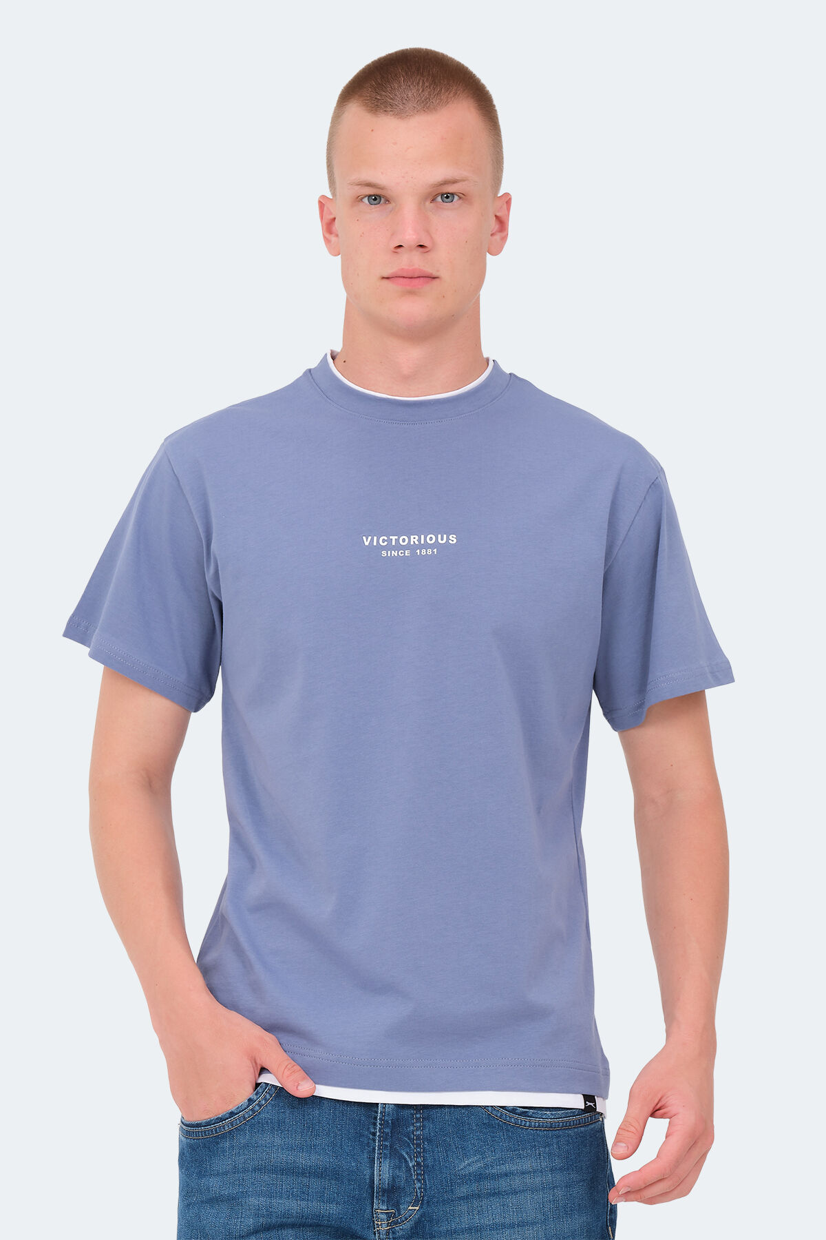 Slazenger VRENI Erkek  Mavi Tişört
