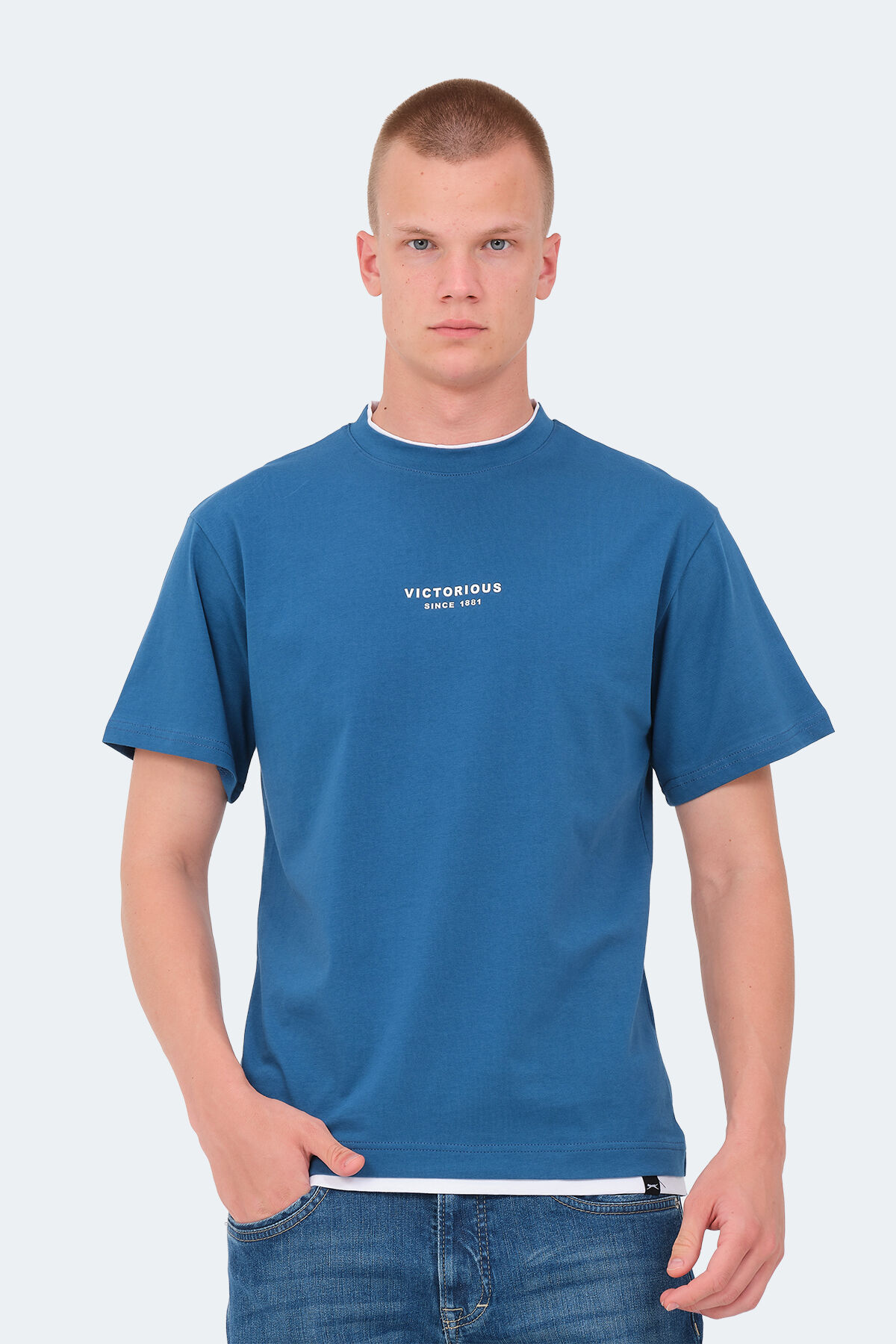 Slazenger VRENI Erkek  Petrol Tişört