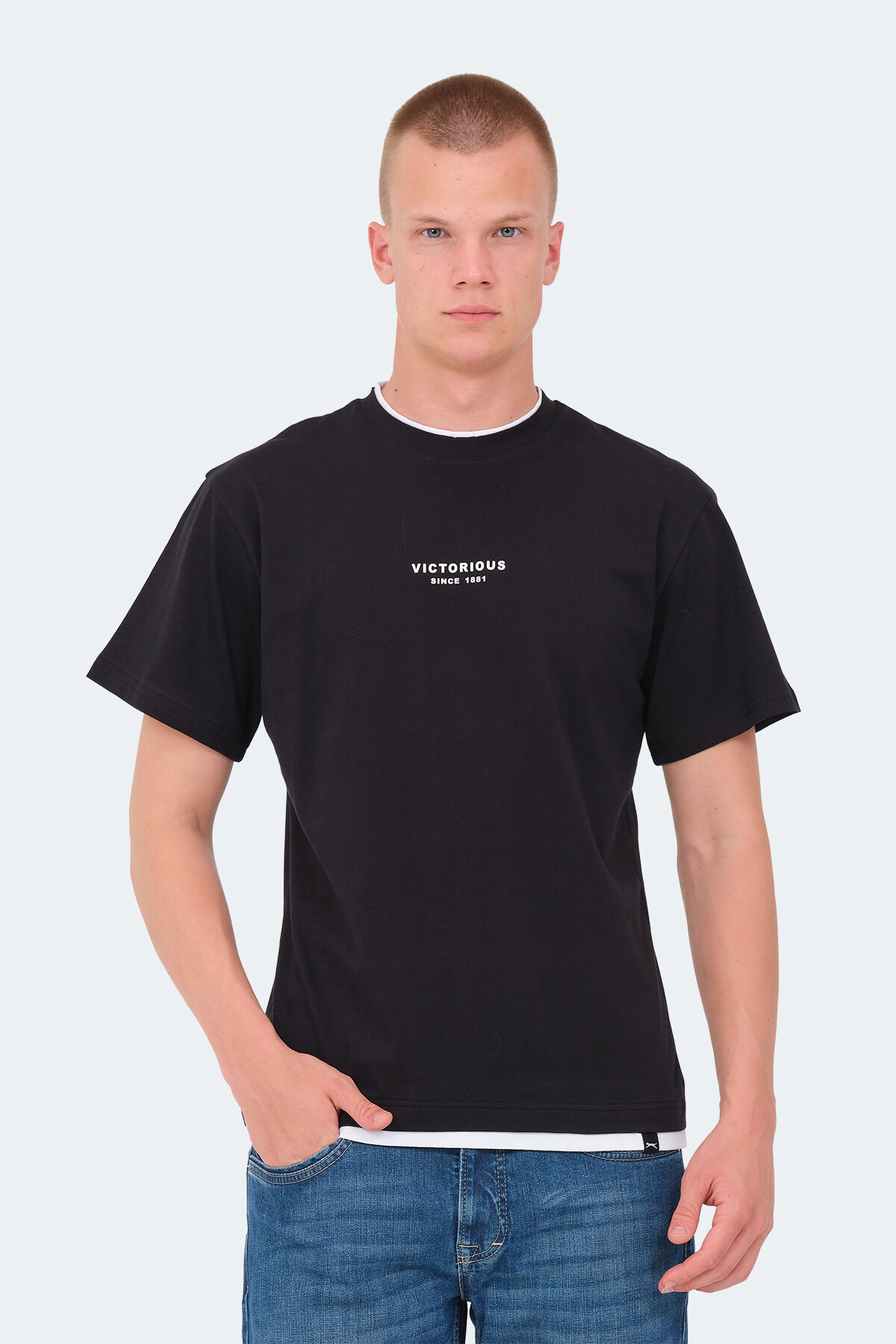 Slazenger VRENI Erkek  Siyah Tişört